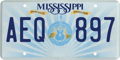 MS license plate AEQ897