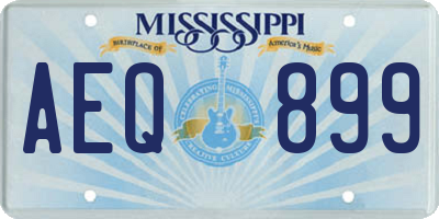MS license plate AEQ899