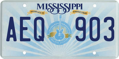 MS license plate AEQ903