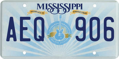 MS license plate AEQ906