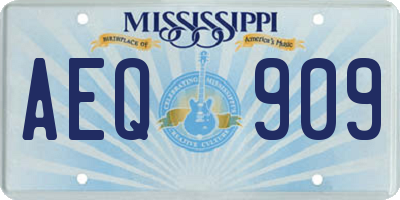 MS license plate AEQ909