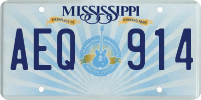 MS license plate AEQ914