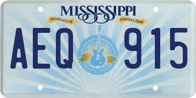 MS license plate AEQ915