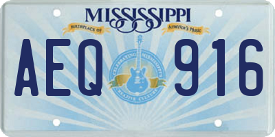 MS license plate AEQ916