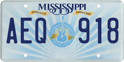MS license plate AEQ918