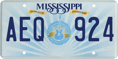 MS license plate AEQ924