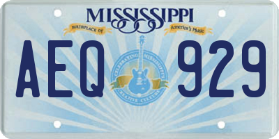 MS license plate AEQ929