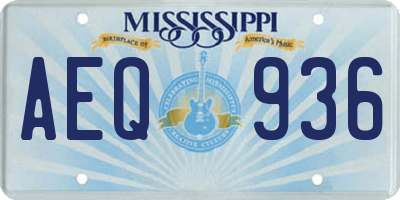 MS license plate AEQ936
