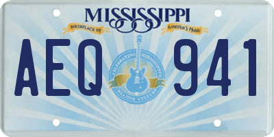 MS license plate AEQ941