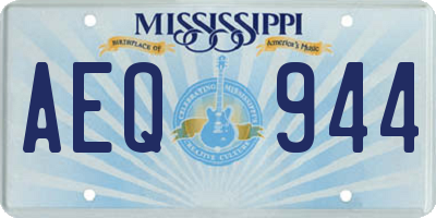 MS license plate AEQ944
