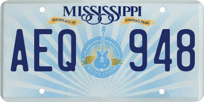 MS license plate AEQ948
