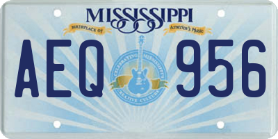 MS license plate AEQ956