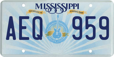 MS license plate AEQ959