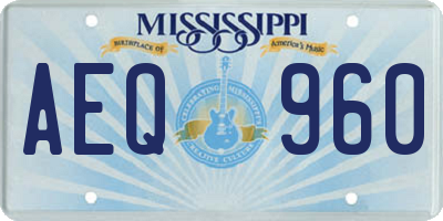 MS license plate AEQ960