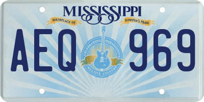 MS license plate AEQ969