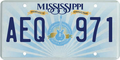 MS license plate AEQ971