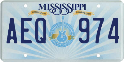 MS license plate AEQ974