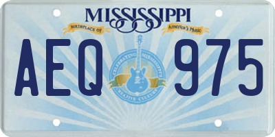 MS license plate AEQ975