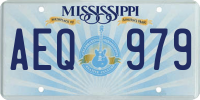 MS license plate AEQ979