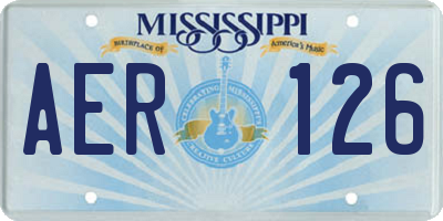 MS license plate AER126