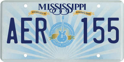 MS license plate AER155