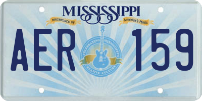 MS license plate AER159