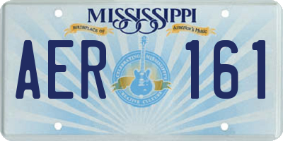 MS license plate AER161