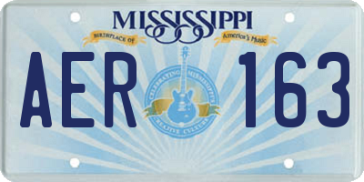 MS license plate AER163