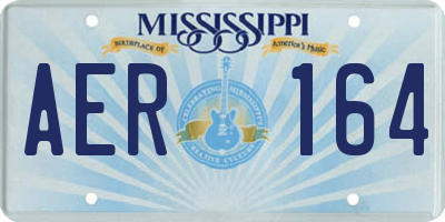 MS license plate AER164