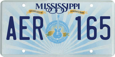 MS license plate AER165