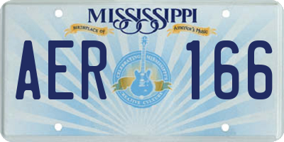 MS license plate AER166