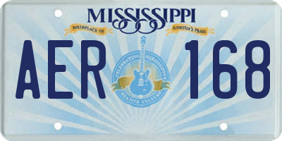 MS license plate AER168