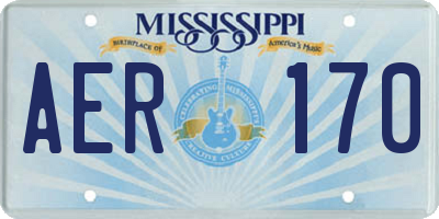 MS license plate AER170