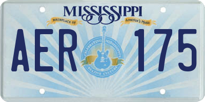 MS license plate AER175