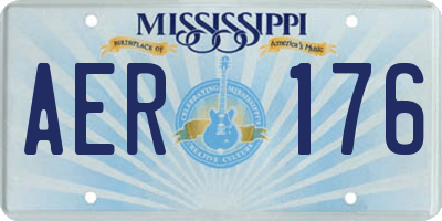MS license plate AER176