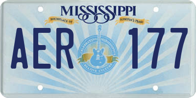MS license plate AER177