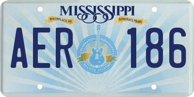 MS license plate AER186
