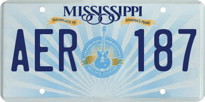 MS license plate AER187