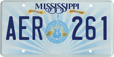 MS license plate AER261