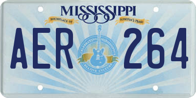 MS license plate AER264