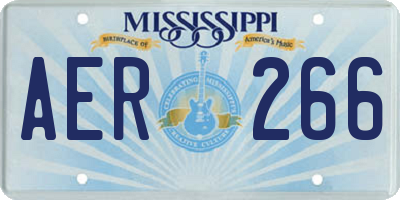 MS license plate AER266