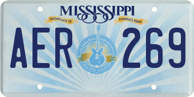 MS license plate AER269