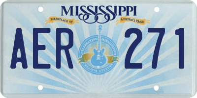 MS license plate AER271