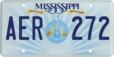 MS license plate AER272