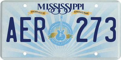 MS license plate AER273
