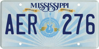 MS license plate AER276