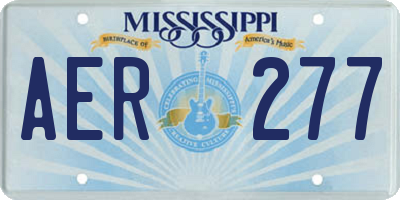 MS license plate AER277