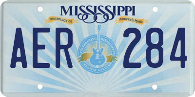 MS license plate AER284