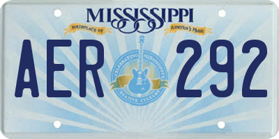 MS license plate AER292