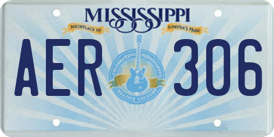 MS license plate AER306